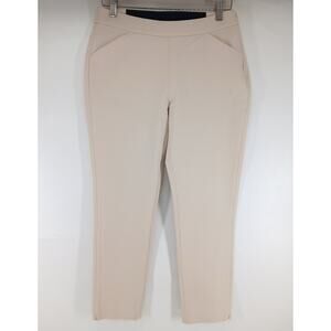 Peter Millar Womens Tapered Leg Beige Ankle Pants Mid Rise 6 Luxe Casual